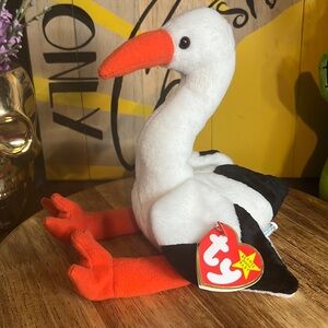 TY Beanie Babies "STILTS" the Stork Bird